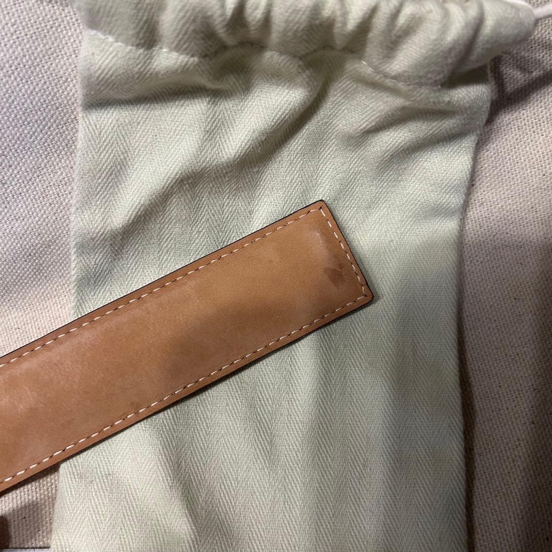 LOEWE スラップブレスレット　レザー バングル　タン　ロエベ