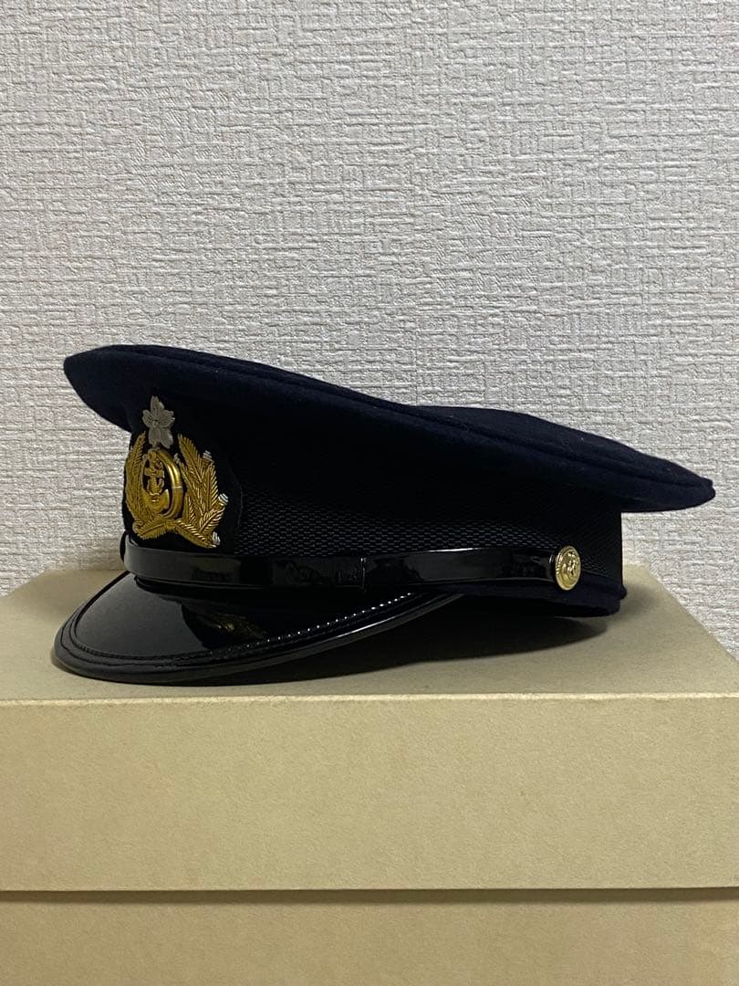 大日本帝国海軍　士官軍帽　制帽　56cm 複製品 日覆付　日本軍