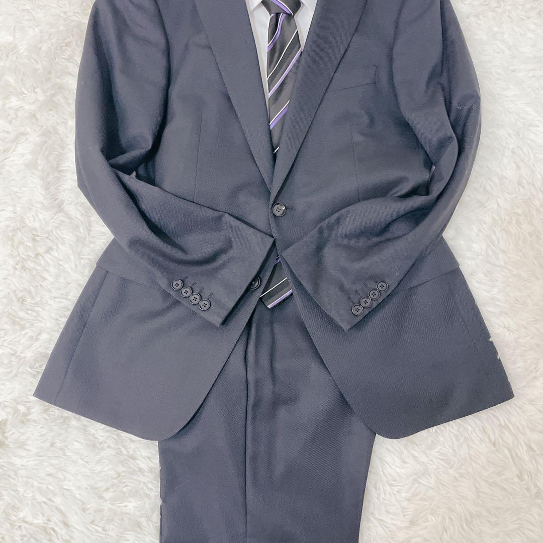 美品✨JUNKO SHIMADA Super100’s 濃紺スーツ175 L