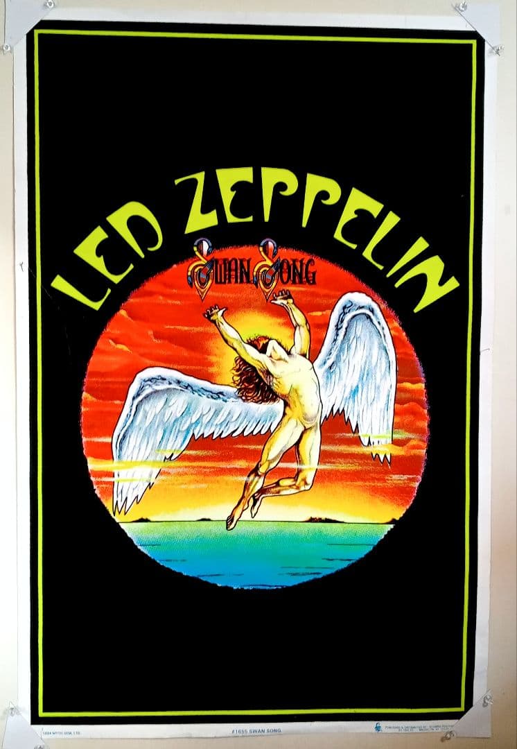 希少 90sビンテージ ベルベットポスター『SWAN SONG』 ツェッペリンB