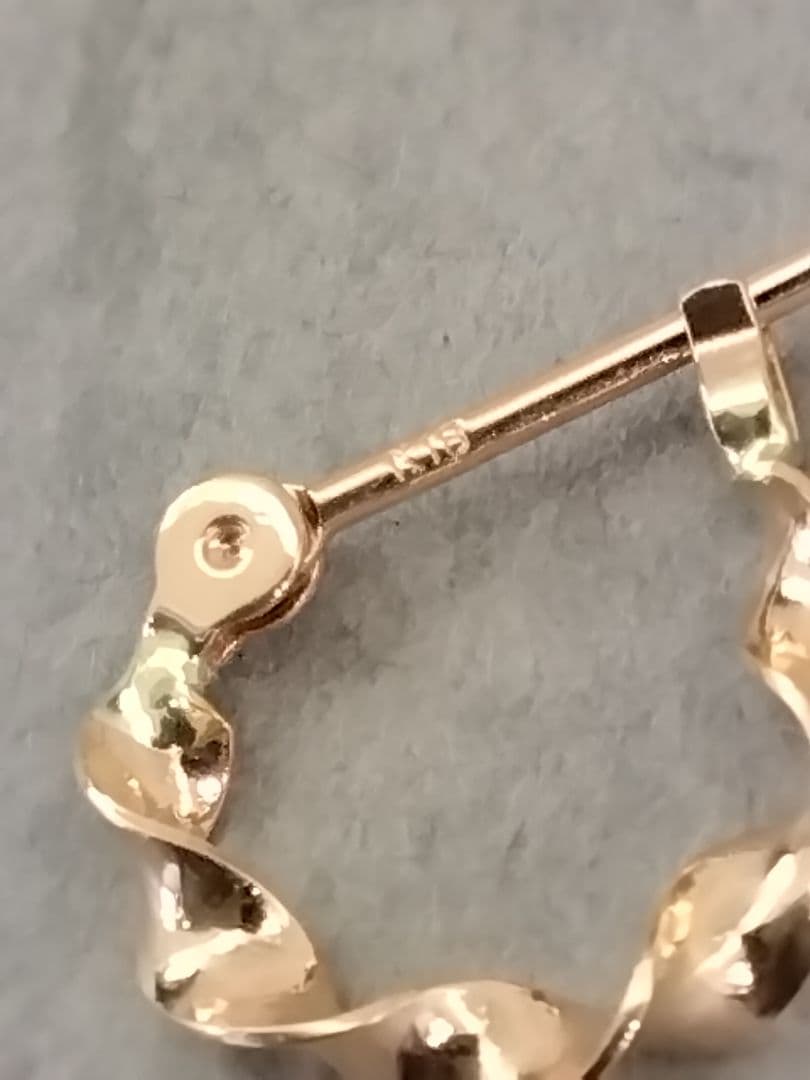 K18PG地金ピアス　　　　中古品