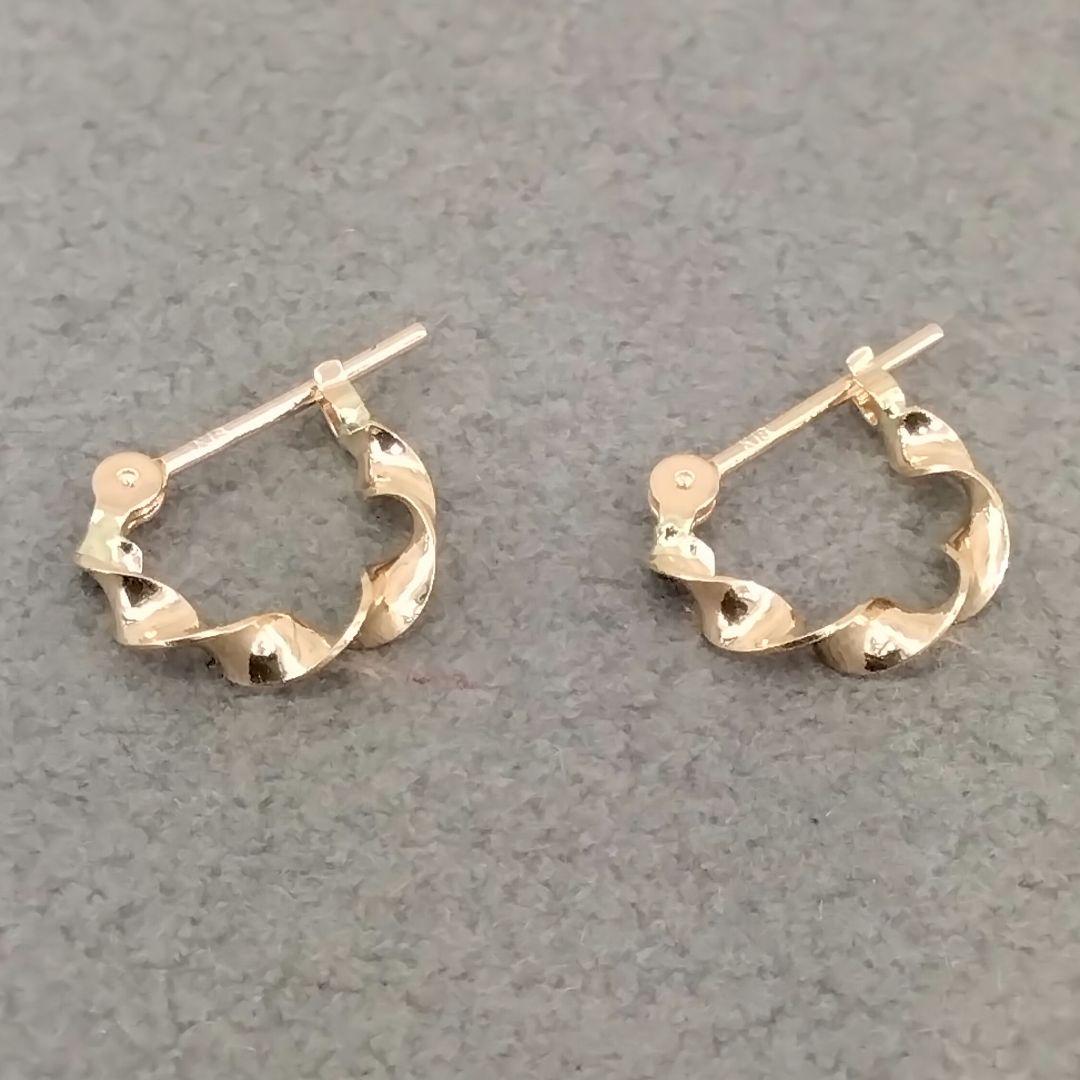 K18PG地金ピアス　　　　中古品