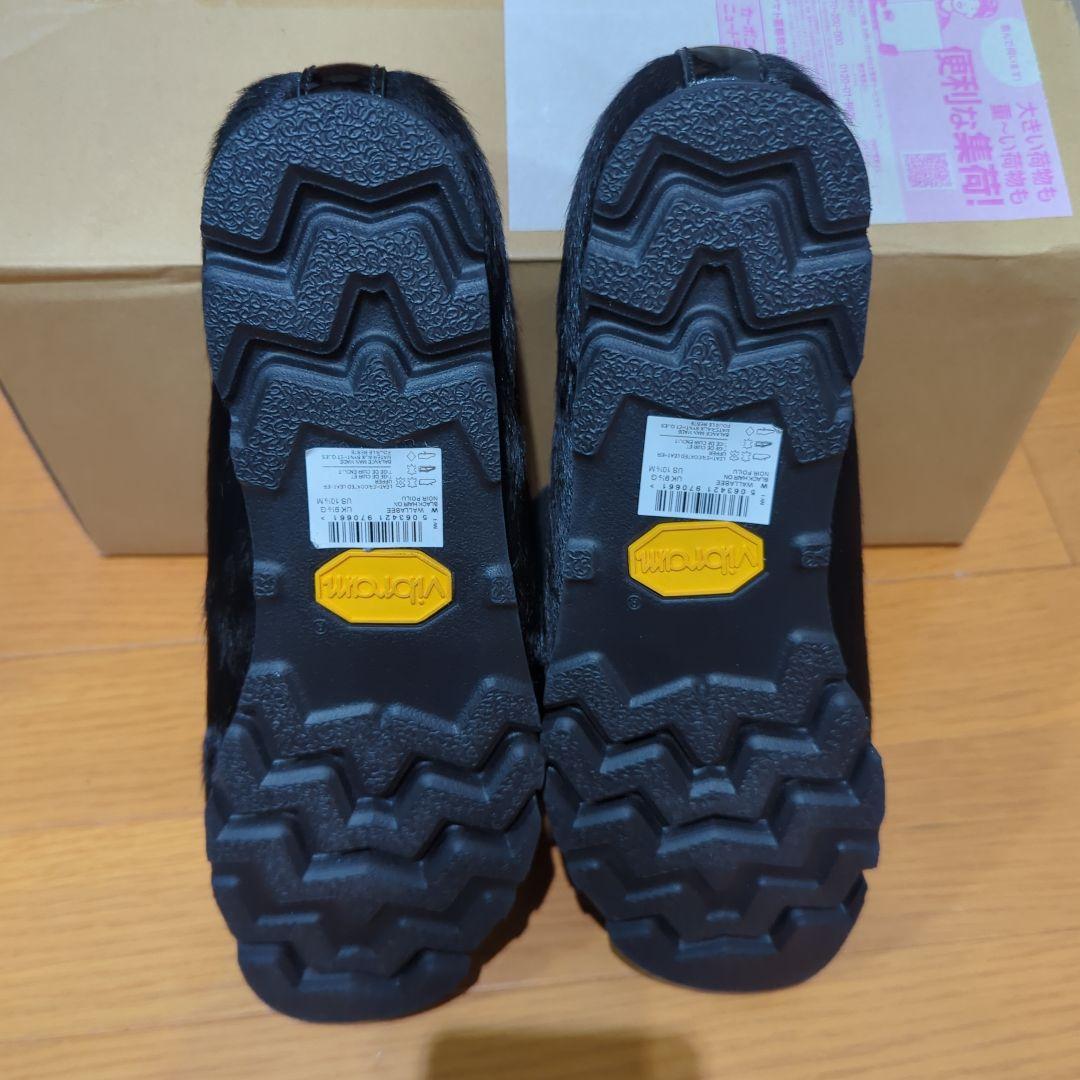 クラークス ワラビー ブラック ヘア オン ブラックアイパッチ アトモス