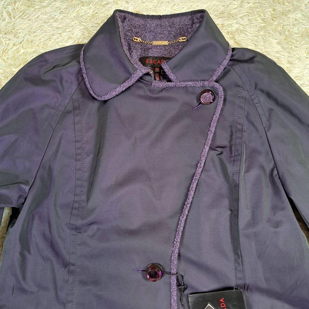 希少色　未使用品　エスカーダ　トレンチコート　パープル