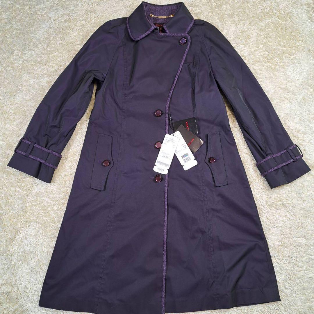 希少色　未使用品　エスカーダ　トレンチコート　パープル