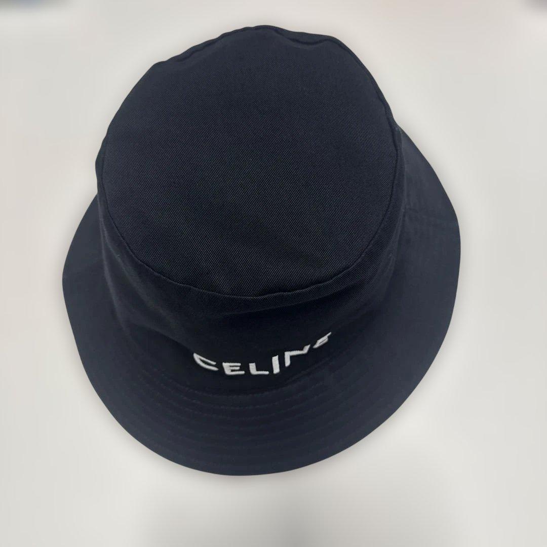 CELINE バケハ バケットハット 黒 M