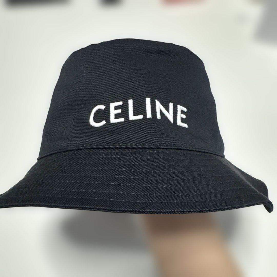 CELINE バケハ バケットハット 黒 M