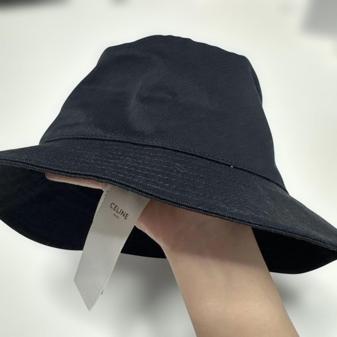 CELINE バケハ バケットハット 黒 M