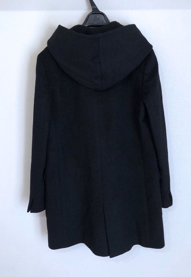 極美品　23区　ロングコート　カシミヤ混　ブラック38 定価約8万円