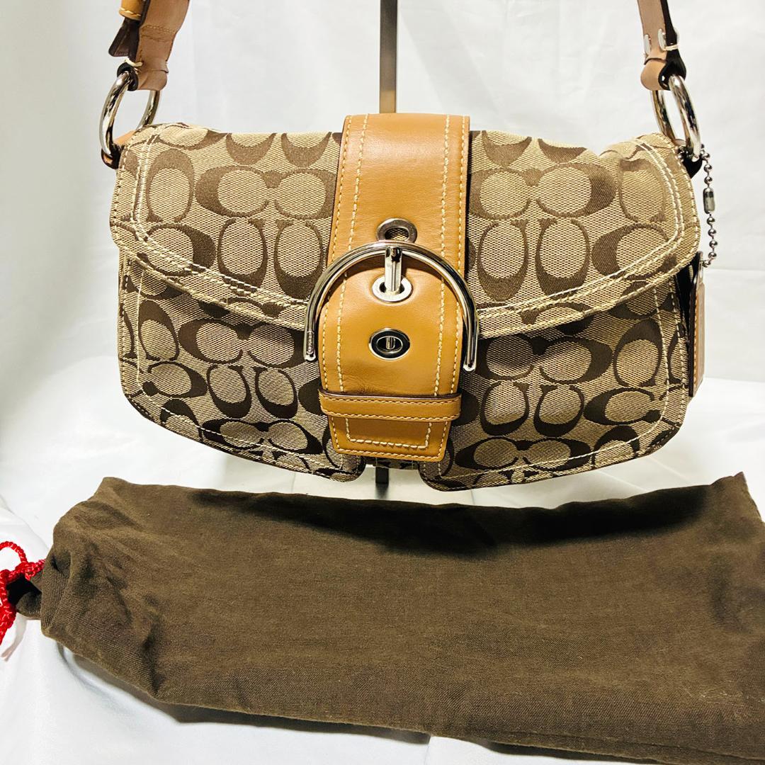 《美品》COACH ワンショルダーバッグ シグネチャー ソーホー ハンドバッグ