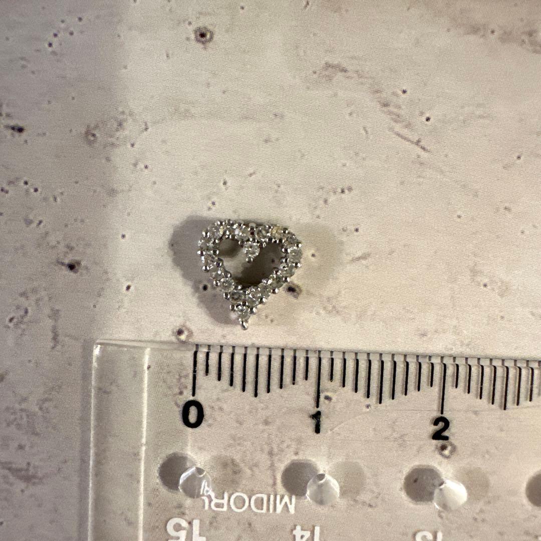 K18 WG ダイヤ　ハート　ペンダントヘッド