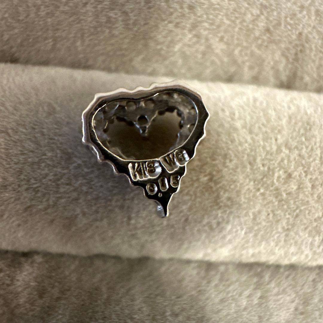 K18 WG ダイヤ　ハート　ペンダントヘッド