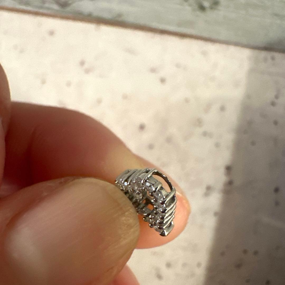 K18 WG ダイヤ　ハート　ペンダントヘッド