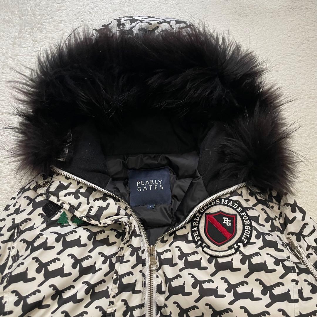 パーリーゲイツ ゴルフ ダウンジャケット 韓国限定 総柄 トナカイ