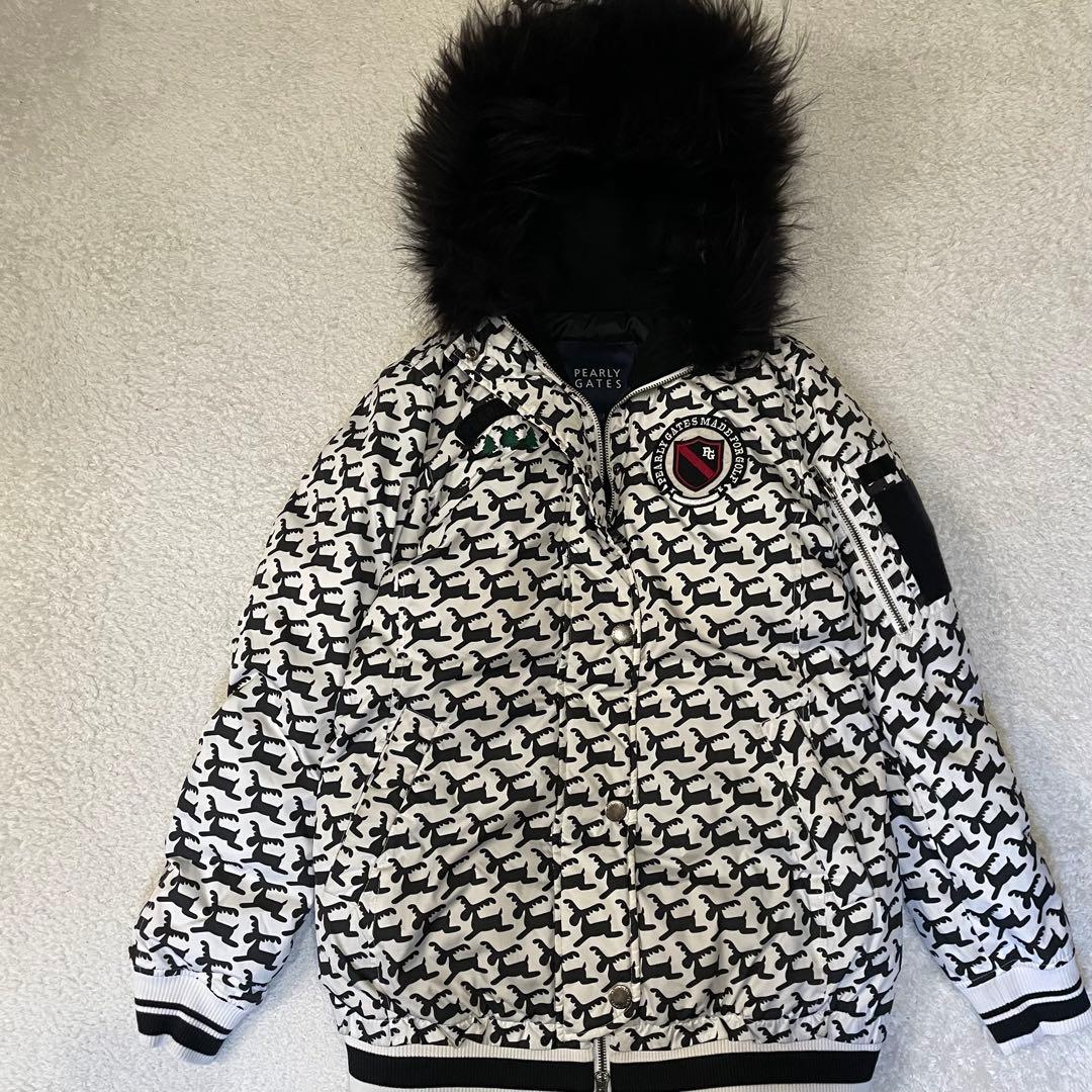 パーリーゲイツ ゴルフ ダウンジャケット 韓国限定 総柄 トナカイ