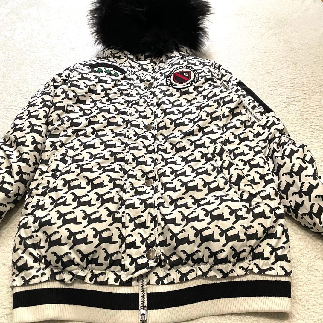 パーリーゲイツ ゴルフ ダウンジャケット 韓国限定 総柄 トナカイ