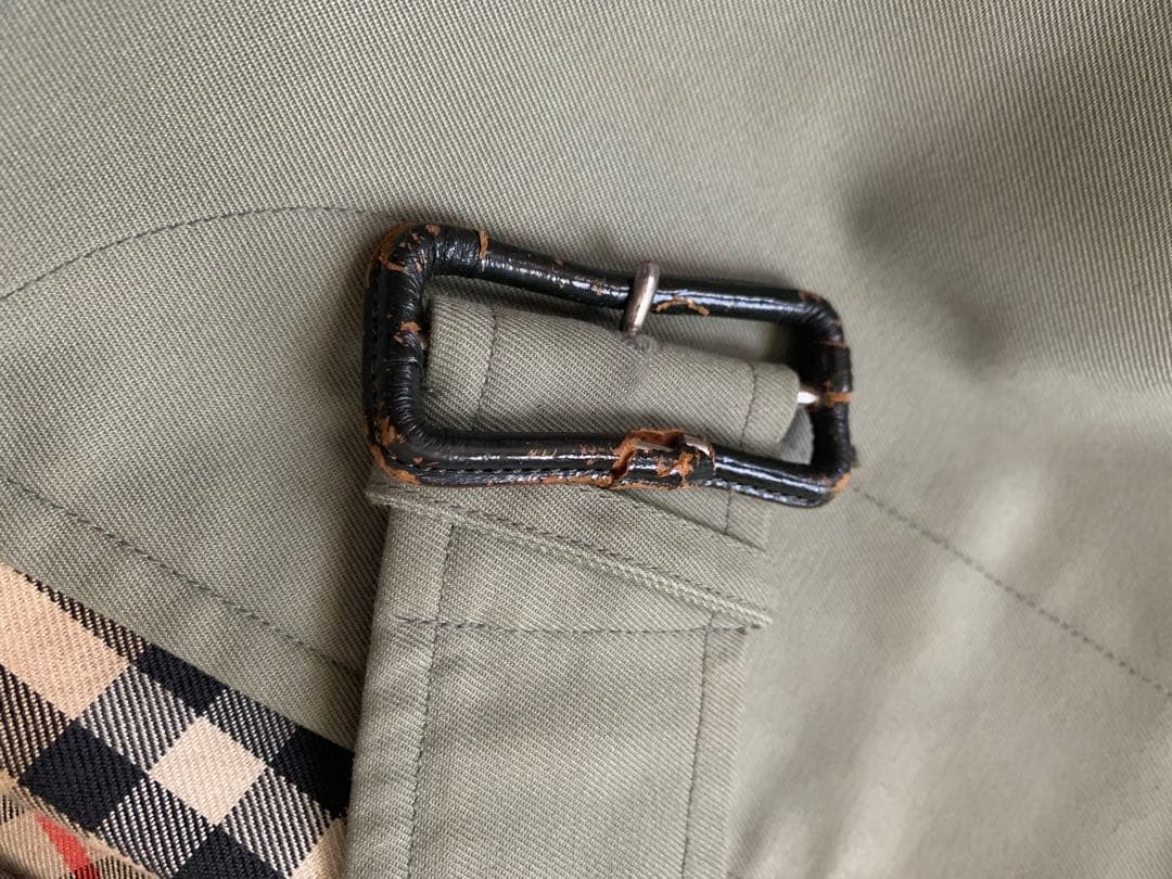 BURBERRYS オリーブトレンチコート ノバチェック ヴィンテージバーバリー