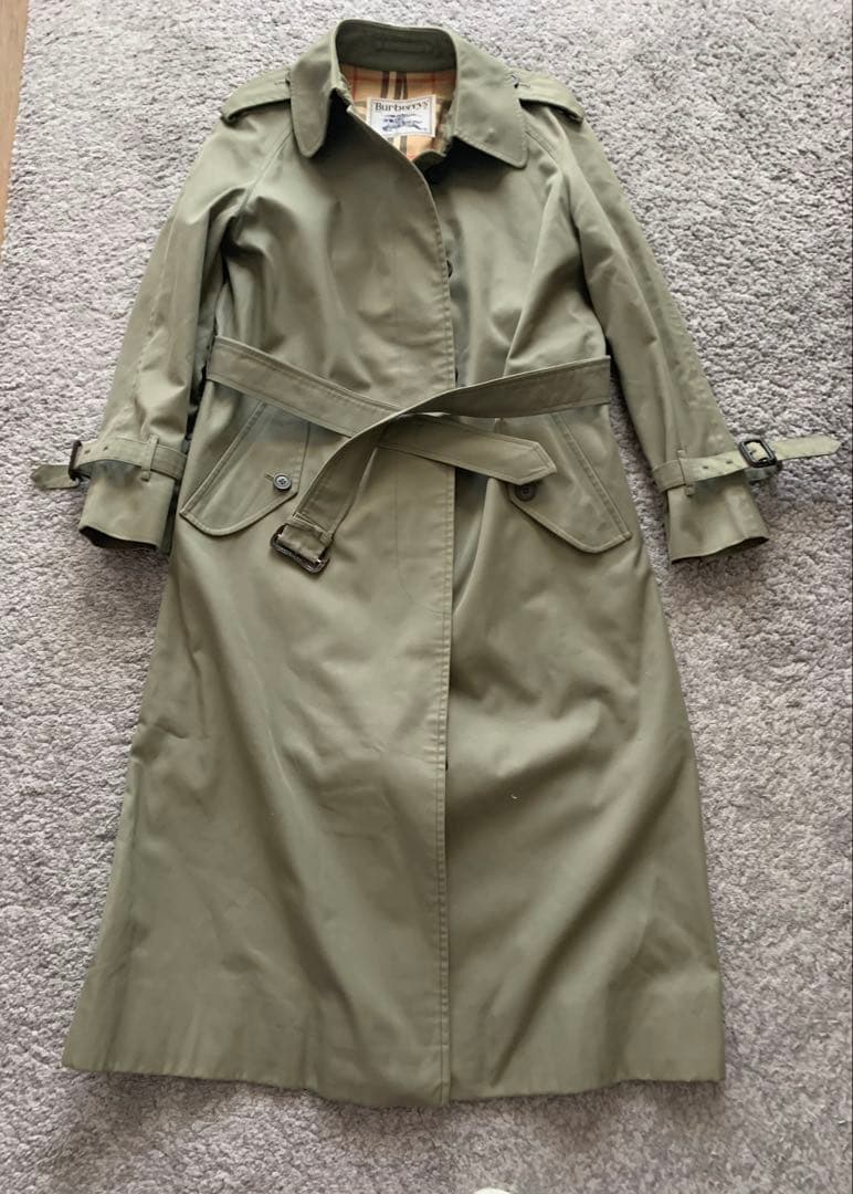 BURBERRYS オリーブトレンチコート ノバチェック ヴィンテージバーバリー