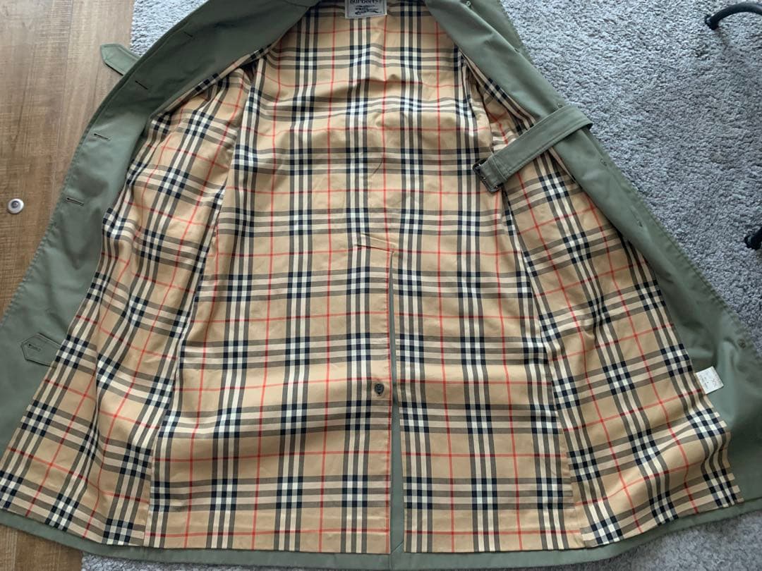 BURBERRYS オリーブトレンチコート ノバチェック ヴィンテージバーバリー