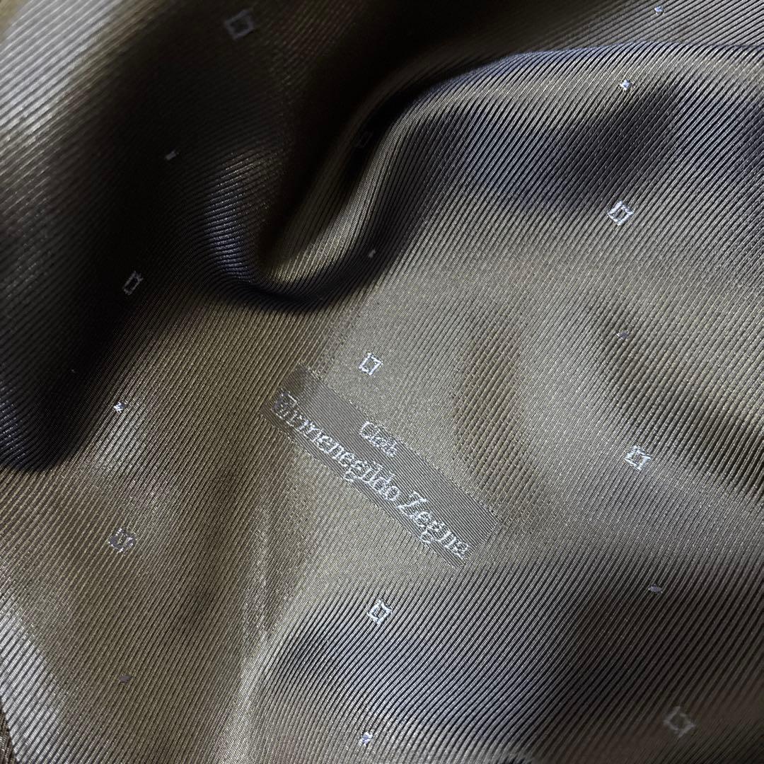 エルメネジルド ゼニア スーツ ３点セット ３ピース ストライプ柄 ネイビー