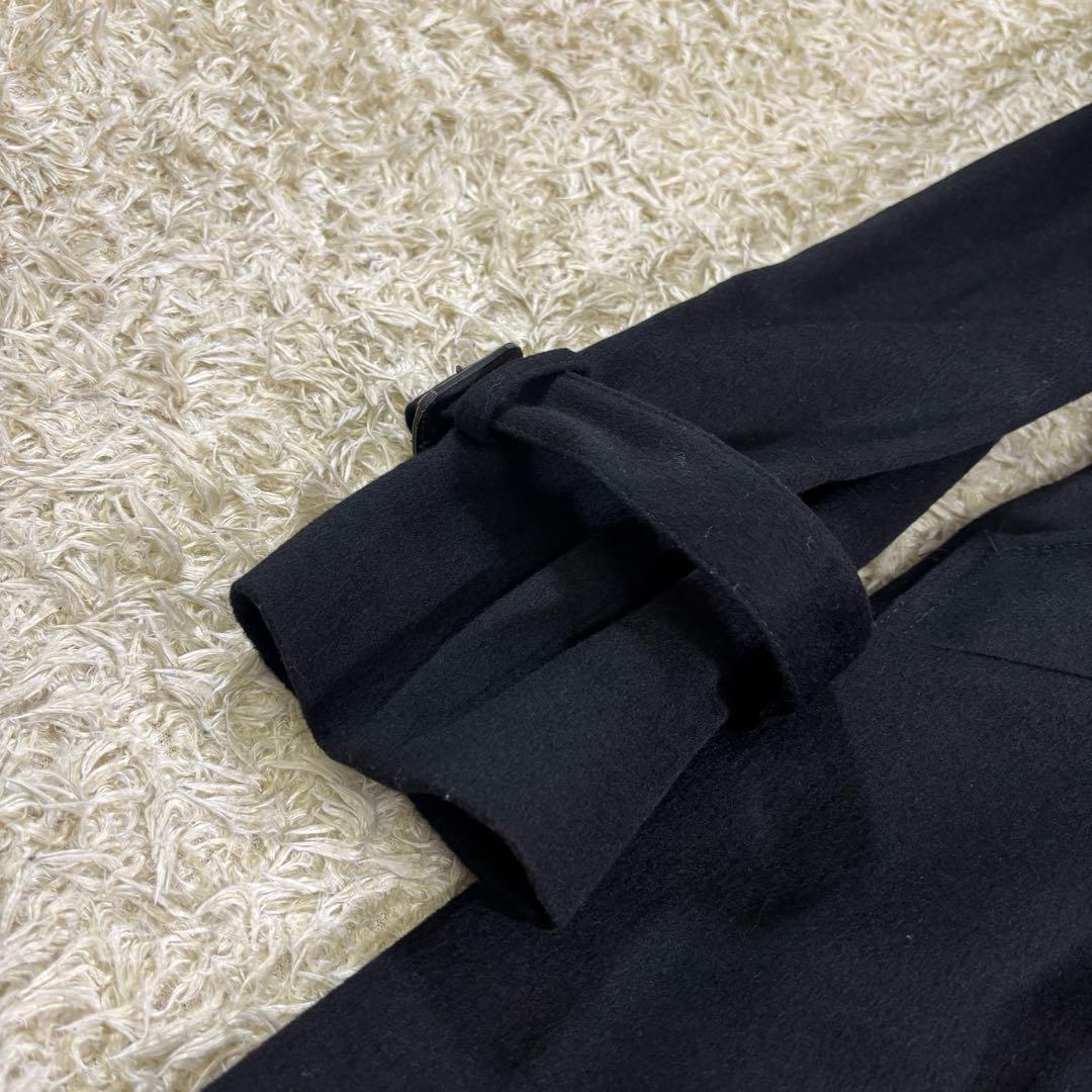 23区　ベルト　ウール　ブラック　Aライン　ロングワンピース　38