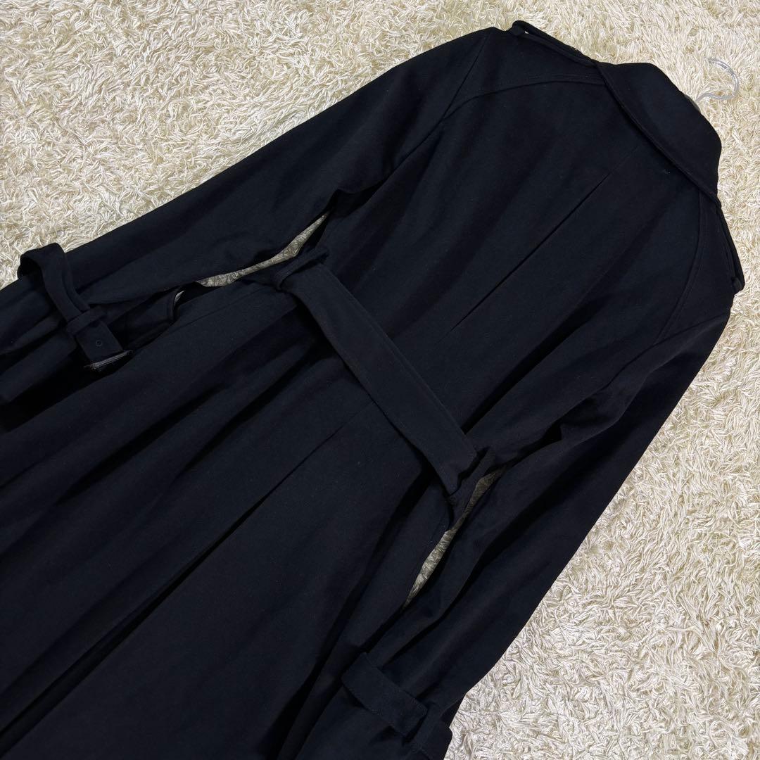 23区　ベルト　ウール　ブラック　Aライン　ロングワンピース　38