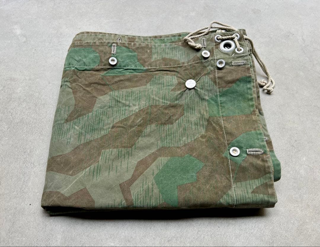 実物 40s スイス軍幕 スプリンターカモ ツェルトバーン ミリタリー テント