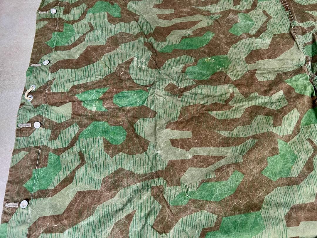 実物 40s スイス軍幕 スプリンターカモ ツェルトバーン ミリタリー テント