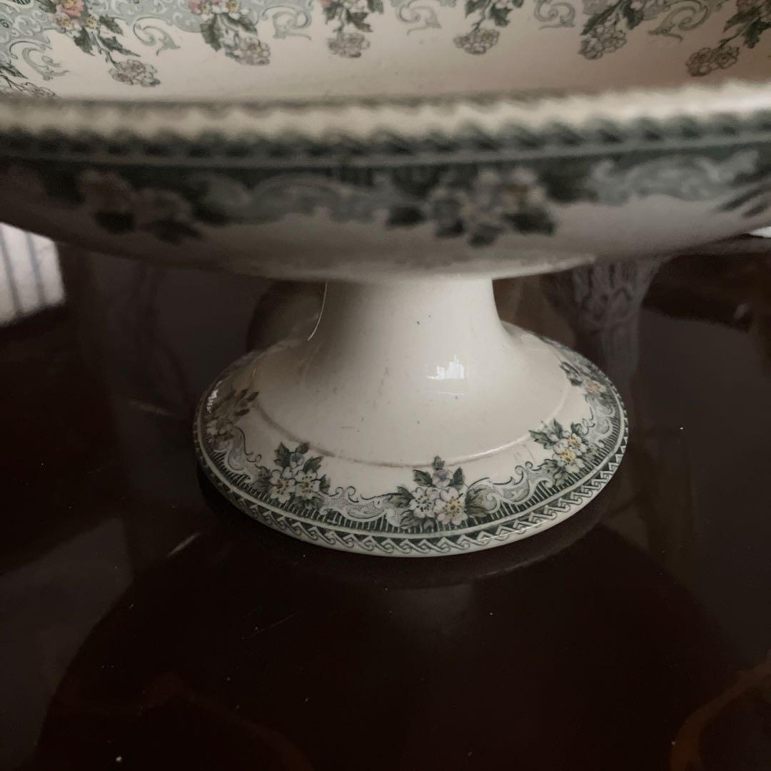 フランスアンティークケーキスタンド　エミール・ブルジョワ　コンポティエ