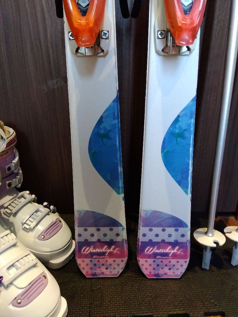 美品/KAZAMA/学生・レディース用/スキーセット/メンテ・WAX済み✔軽量板