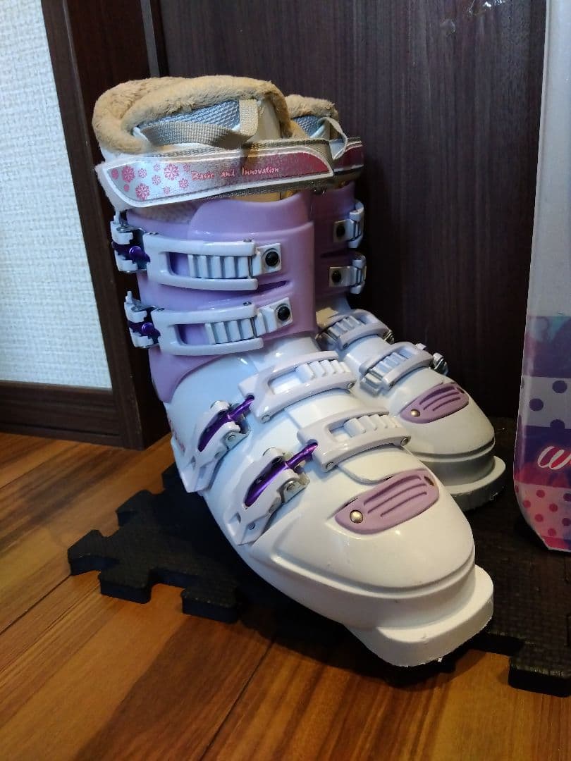 美品/KAZAMA/学生・レディース用/スキーセット/メンテ・WAX済み✔軽量板