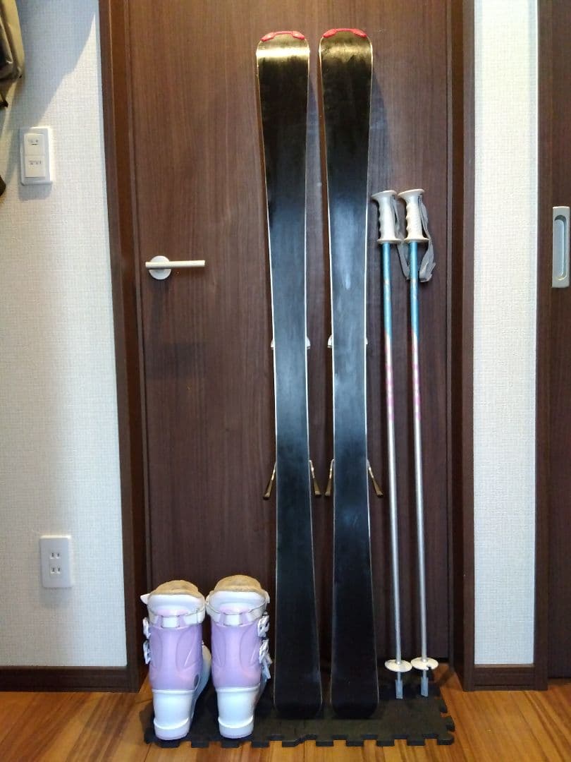 美品/KAZAMA/学生・レディース用/スキーセット/メンテ・WAX済み✔軽量板