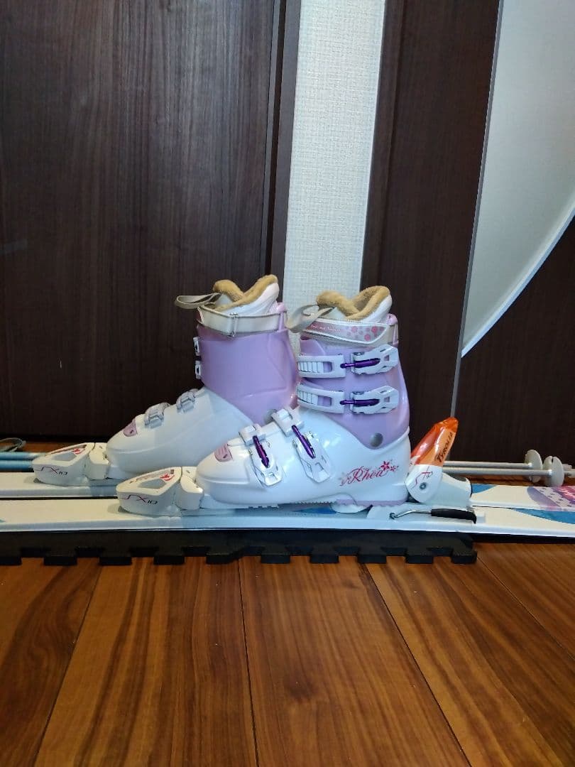 美品/KAZAMA/学生・レディース用/スキーセット/メンテ・WAX済み✔軽量板