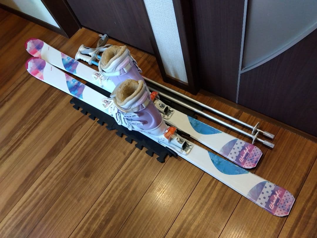 美品/KAZAMA/学生・レディース用/スキーセット/メンテ・WAX済み✔軽量板