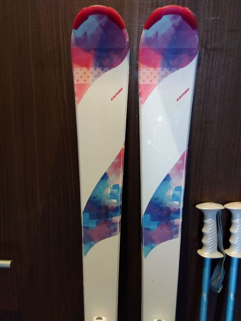 美品/KAZAMA/学生・レディース用/スキーセット/メンテ・WAX済み✔軽量板