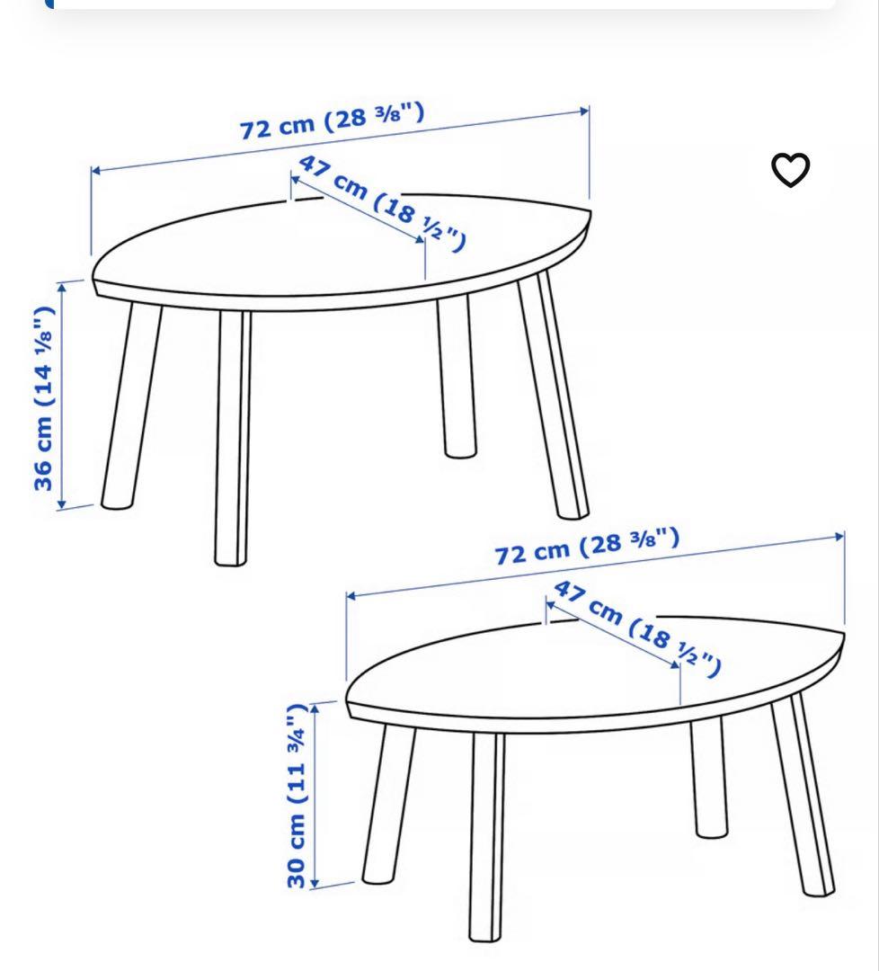 IKEA STOCKHOLM ネストテーブル　2点セット