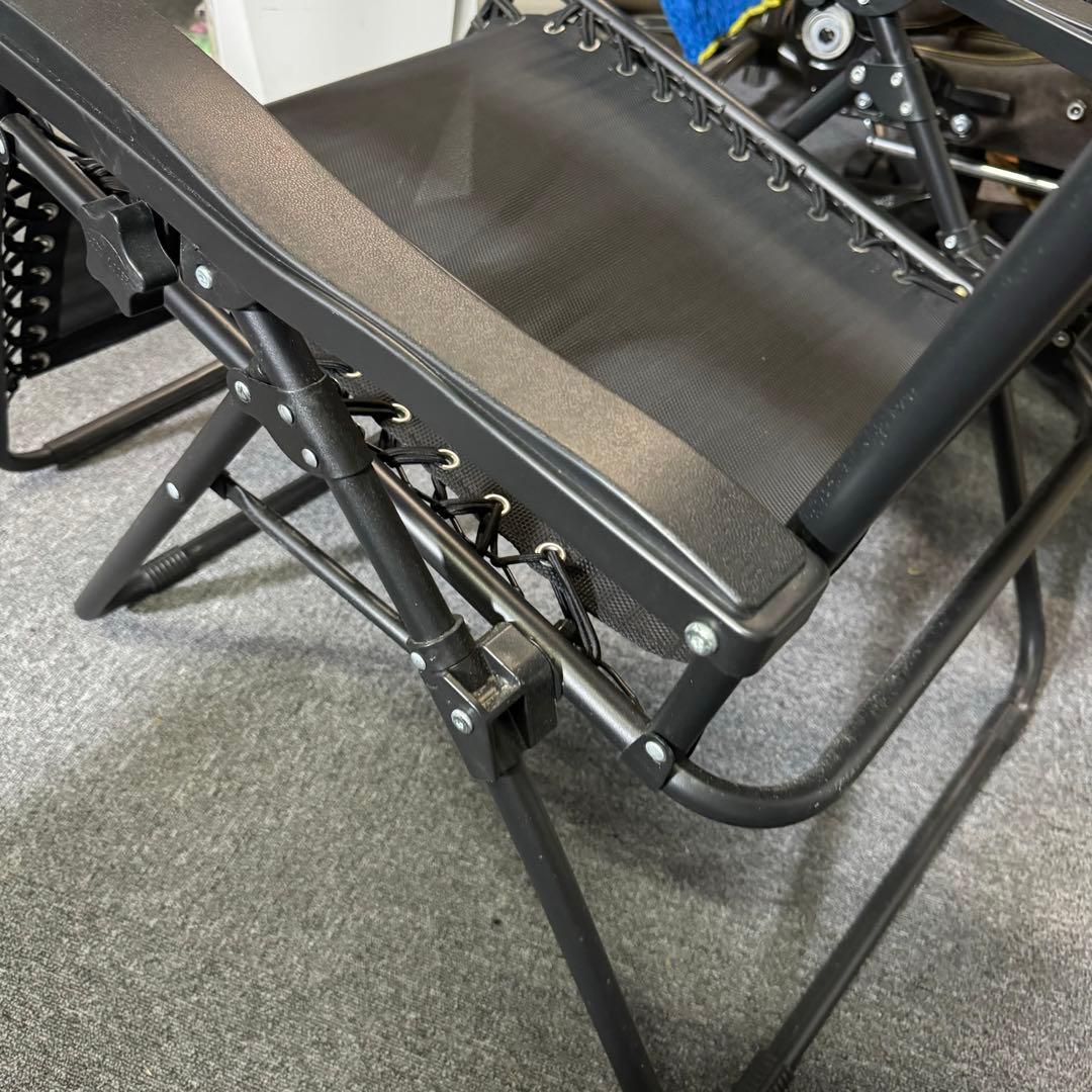 ゼログラビティ 折りたたみ式 リクライニングチェア ガーデンチェア ブラック