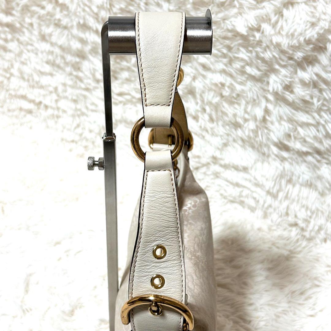【極美品】COACH ホーボー 三日月 ゴールド金具 シグネチャー レザー