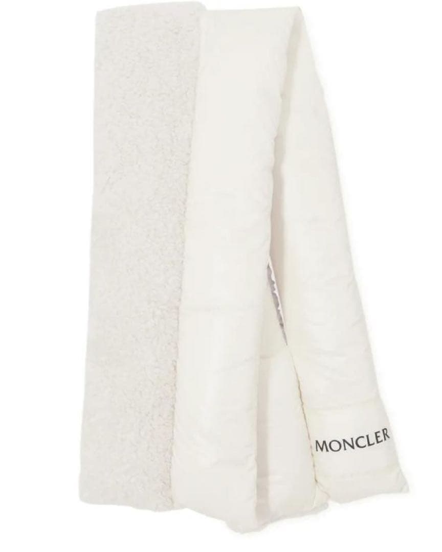 MONCLER フェイクファー切り替え ダウンマフラー