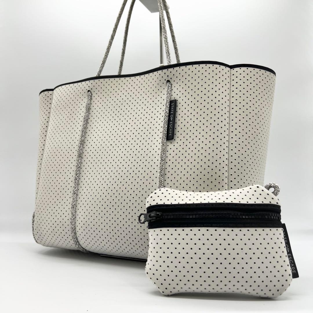 希少2色✨ステイトオブエスケープ　トートバッグ　フライングソロ　ホワイト×グレー