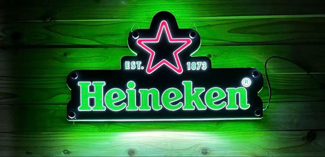 【MK様】【専用リクエスト】 Heineken 壁掛けサイン LED看板