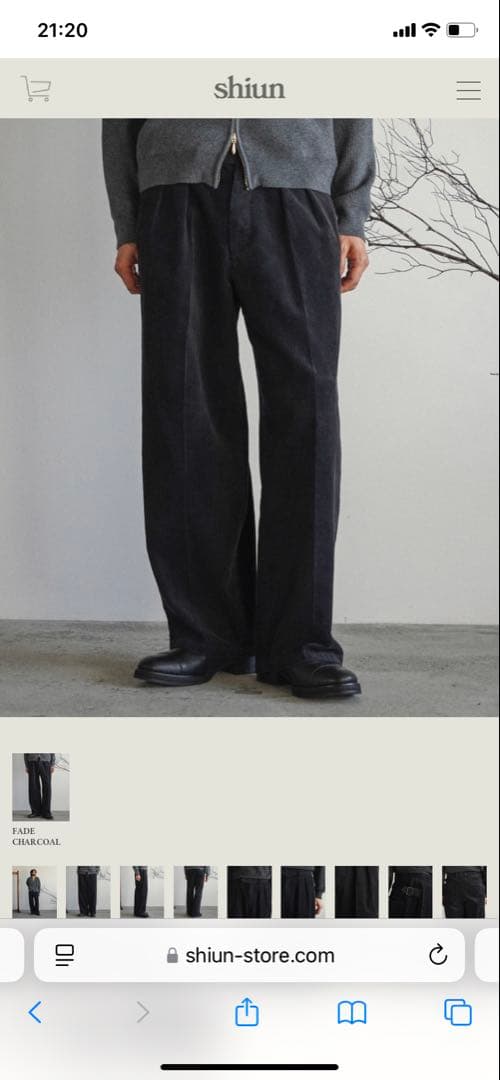 AGED CORDUROY TROUSERS shiun(シウン)