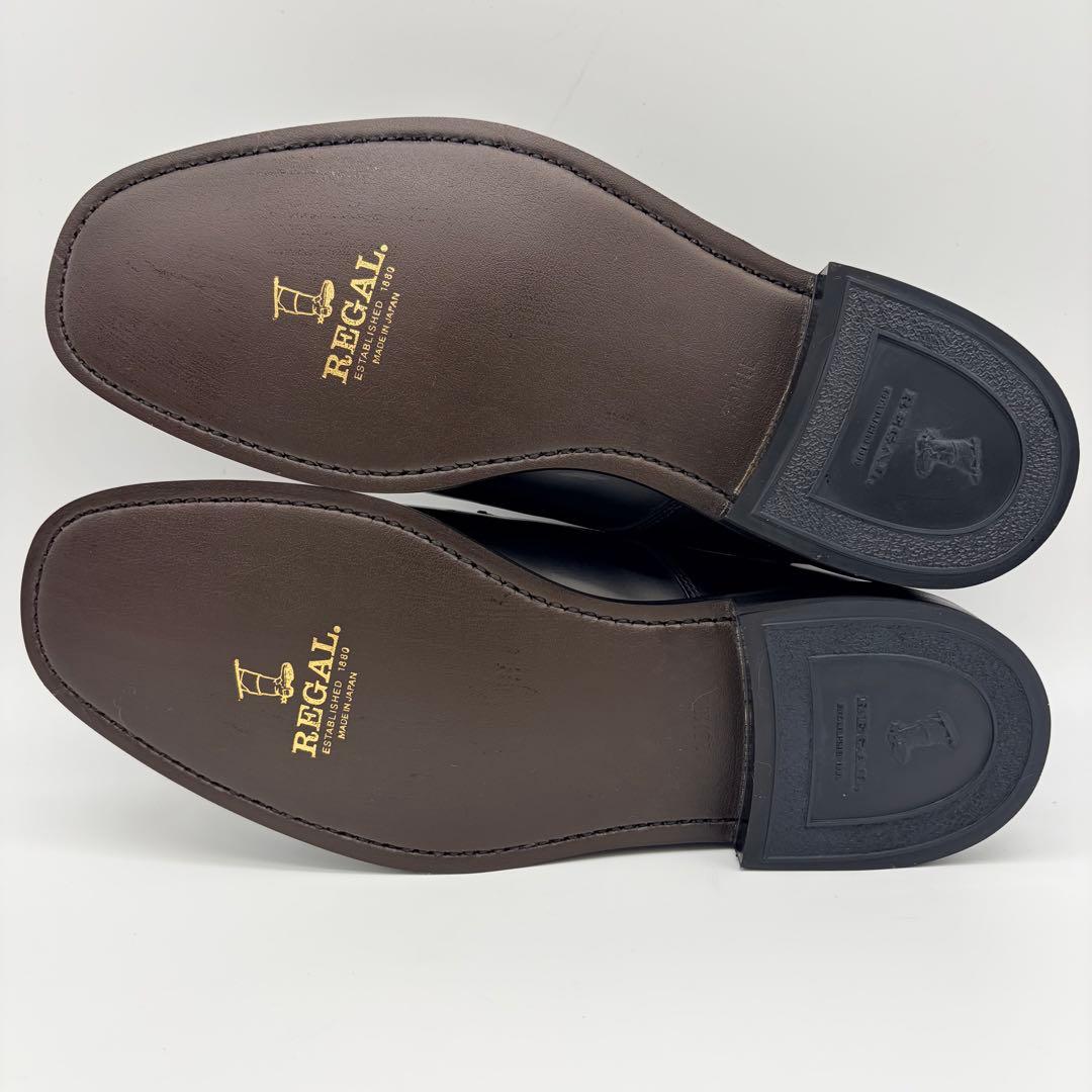 【未使用】REGAL リーガル プレーントゥ 25.5cm 黒 外羽根 革靴