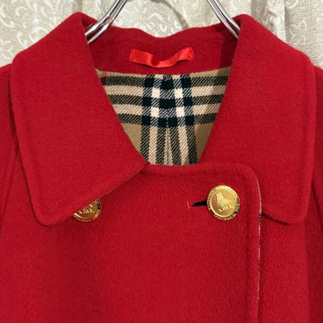 Burberrys ピーコート カシミア混 レッド ビンテージ 9号