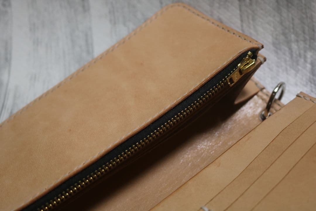 淳　レザーウォレット　栃木レザー　ハンドメイド　サドルレザー　オーダー　革