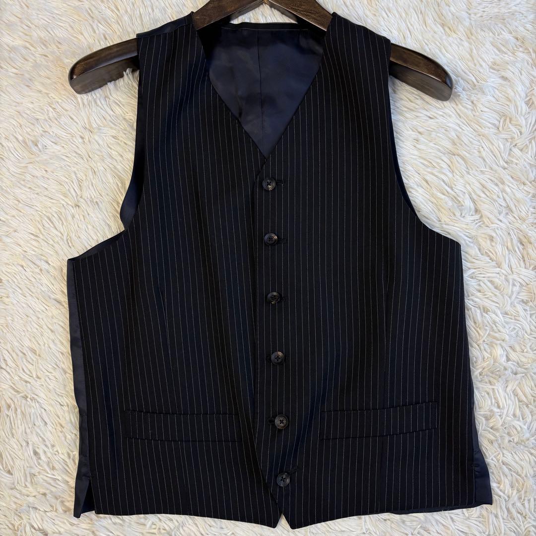 (美品) メンズティノラス スリーピース セットアップ スーツ ストライプ