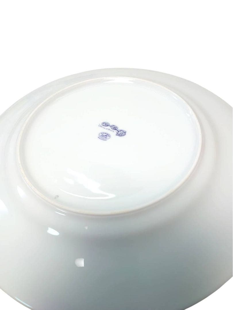 HERMES エルメス シェーヌダンクル ブルー 27cm ペアプレート