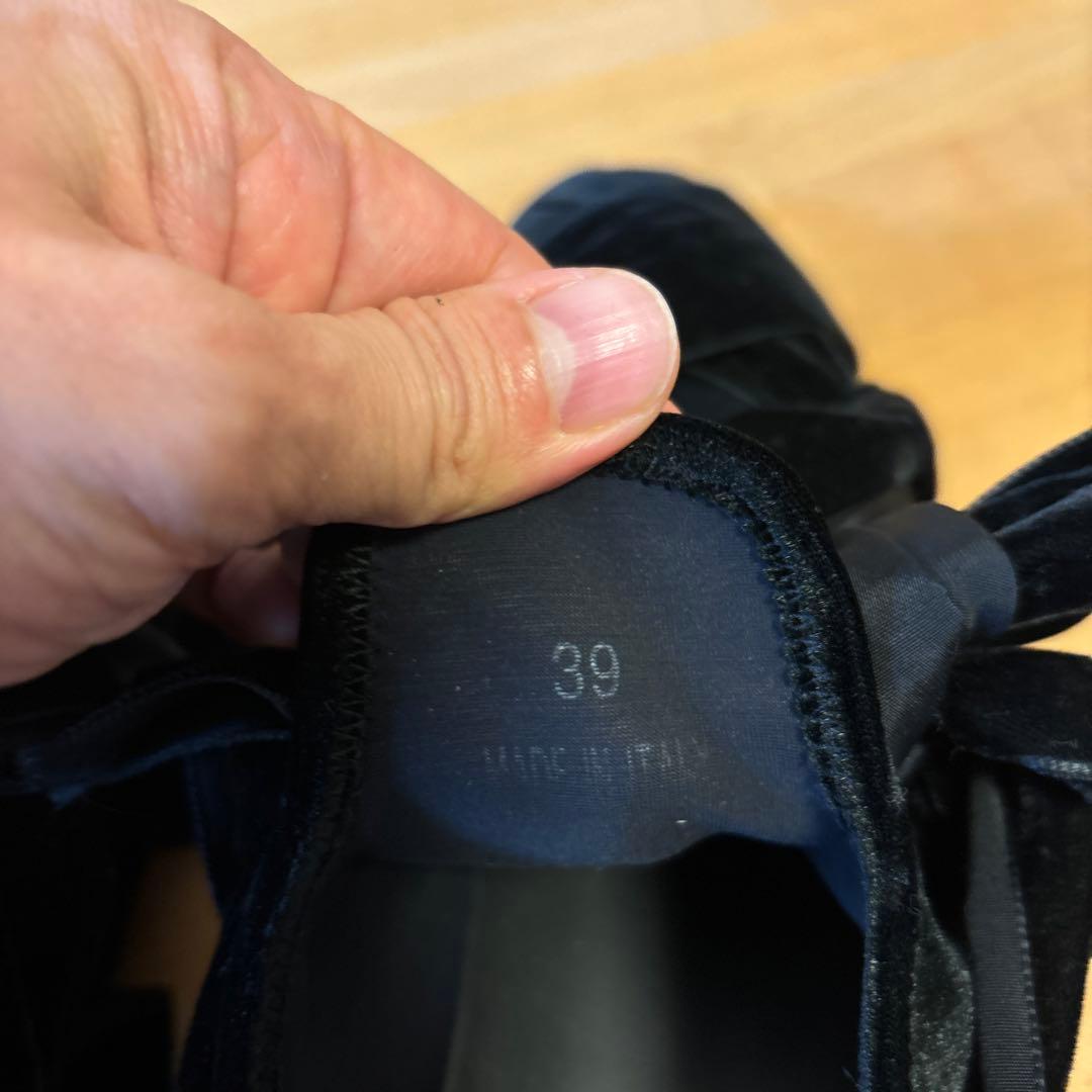 MM6 Maison Margiela ベルベットスニーカー 黒