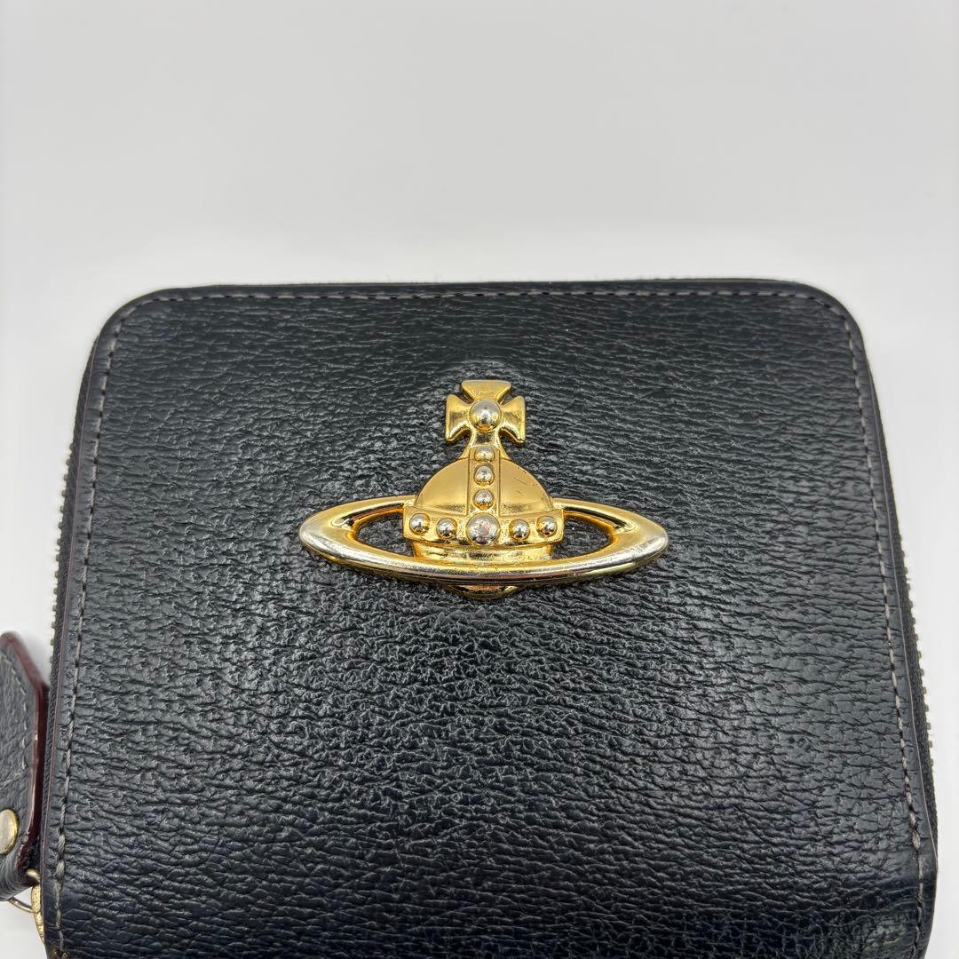 vivienne westwood 二つ折り財布　ラウンドジップ　ブラック　財布