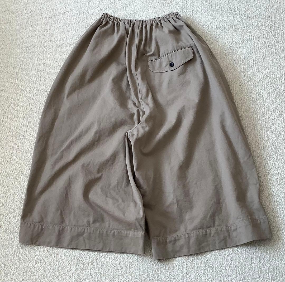 【ゴーシュ】カツラギワイドキュロットパンツ 8分丈 ベージュ